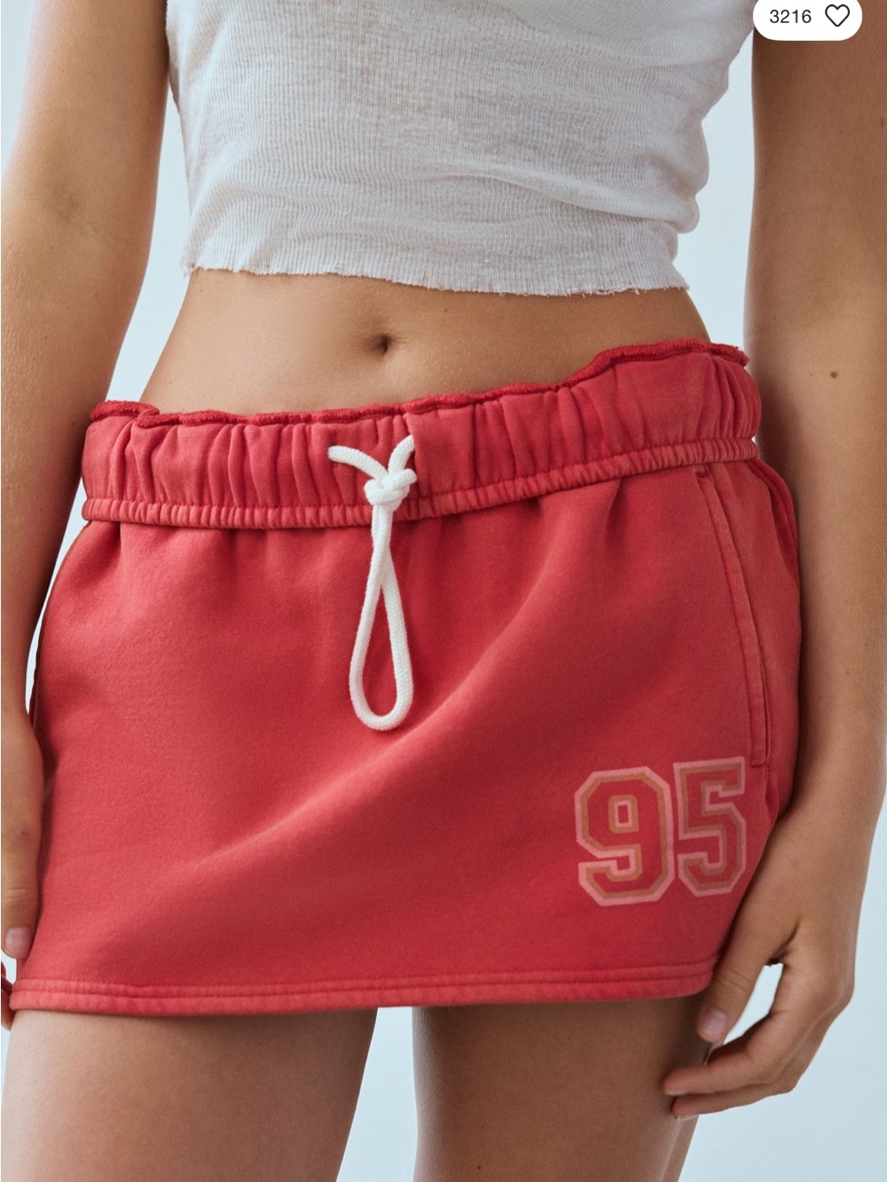 Urban Outfitters red Sweat Skort